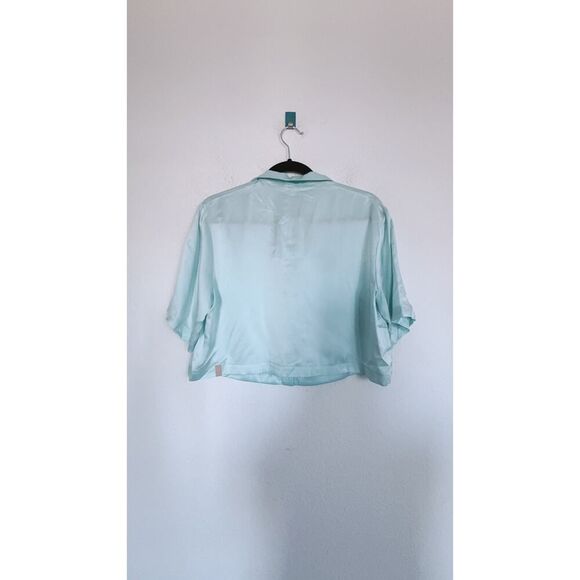 lunya washable silk high rise pant set light blue XS - Picture 5 of 10